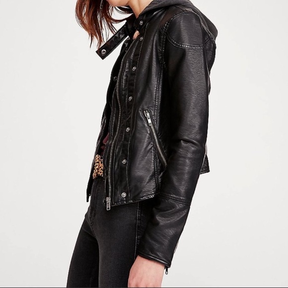 NWT Free People New Dawn Vegan Leather Jacket - Picture 3 of 10